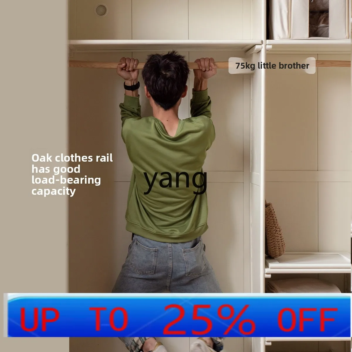

Lh Home Bedroom to Top Sliding Door Wardrobe Cream Style White Cloakroom Cabinet