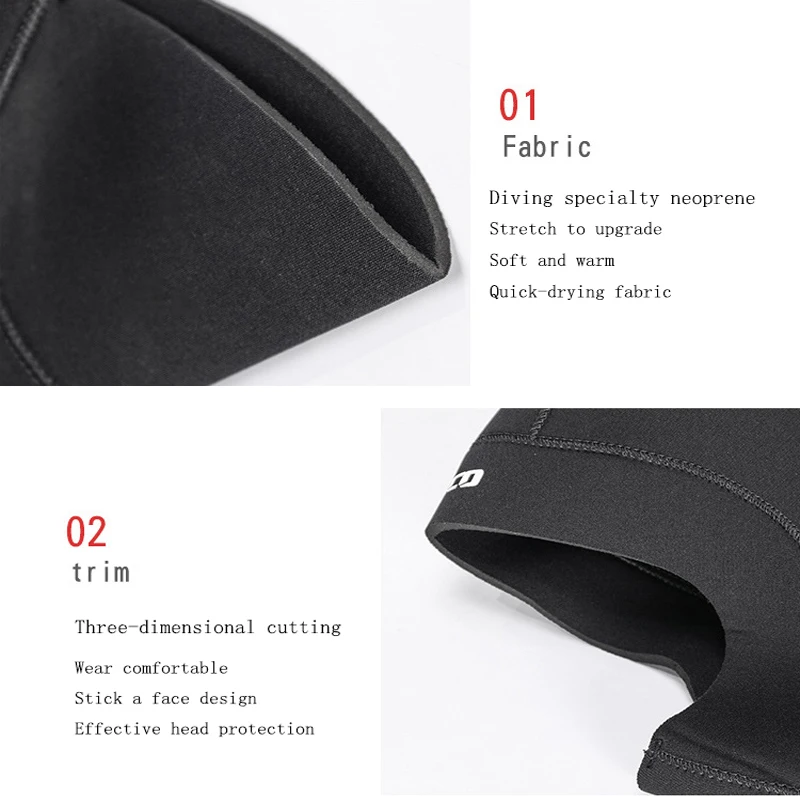 3/5mm Neoprene Scuba Diving Hood With Shoulder Snorkeling Equipment Hat Cap Winter Swim Warm Wetsuit Diving Helmet Unisex