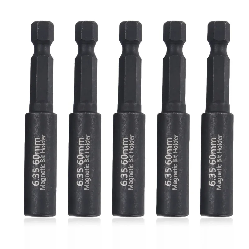 1/4 Inch Hex Shank 60mm Magnetic Screwdriver Extension Rod Bit Holder Transfer Extension Bar for Drill Impact Driver Screwdriver