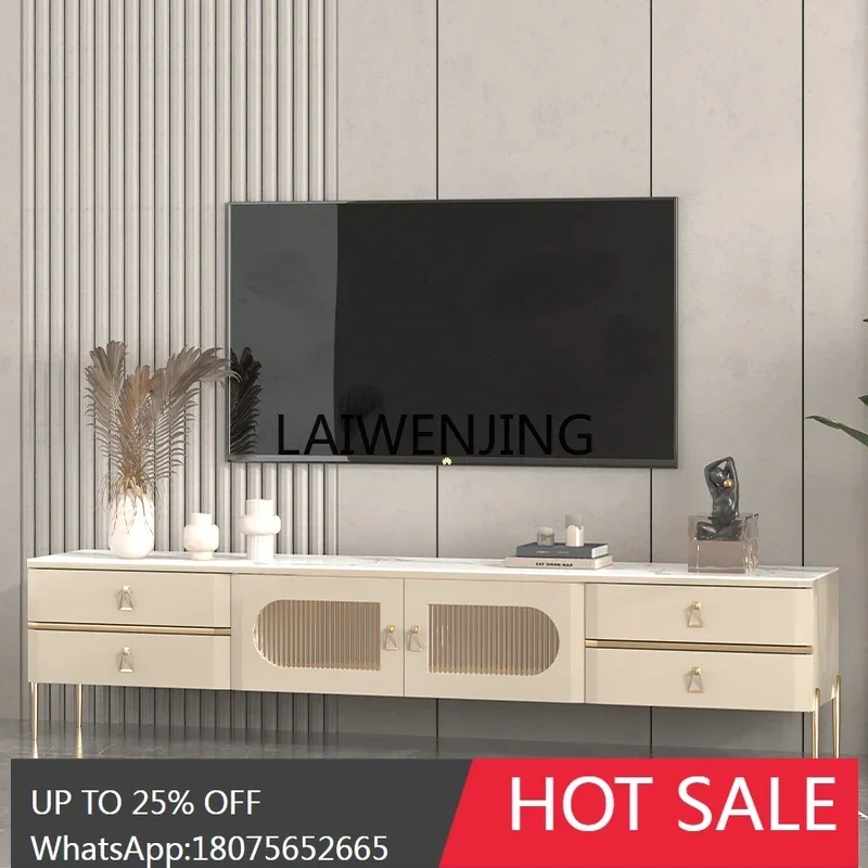 LYY light luxury rock panel TV cabinet simple modern living room floor TV background wall cabinet