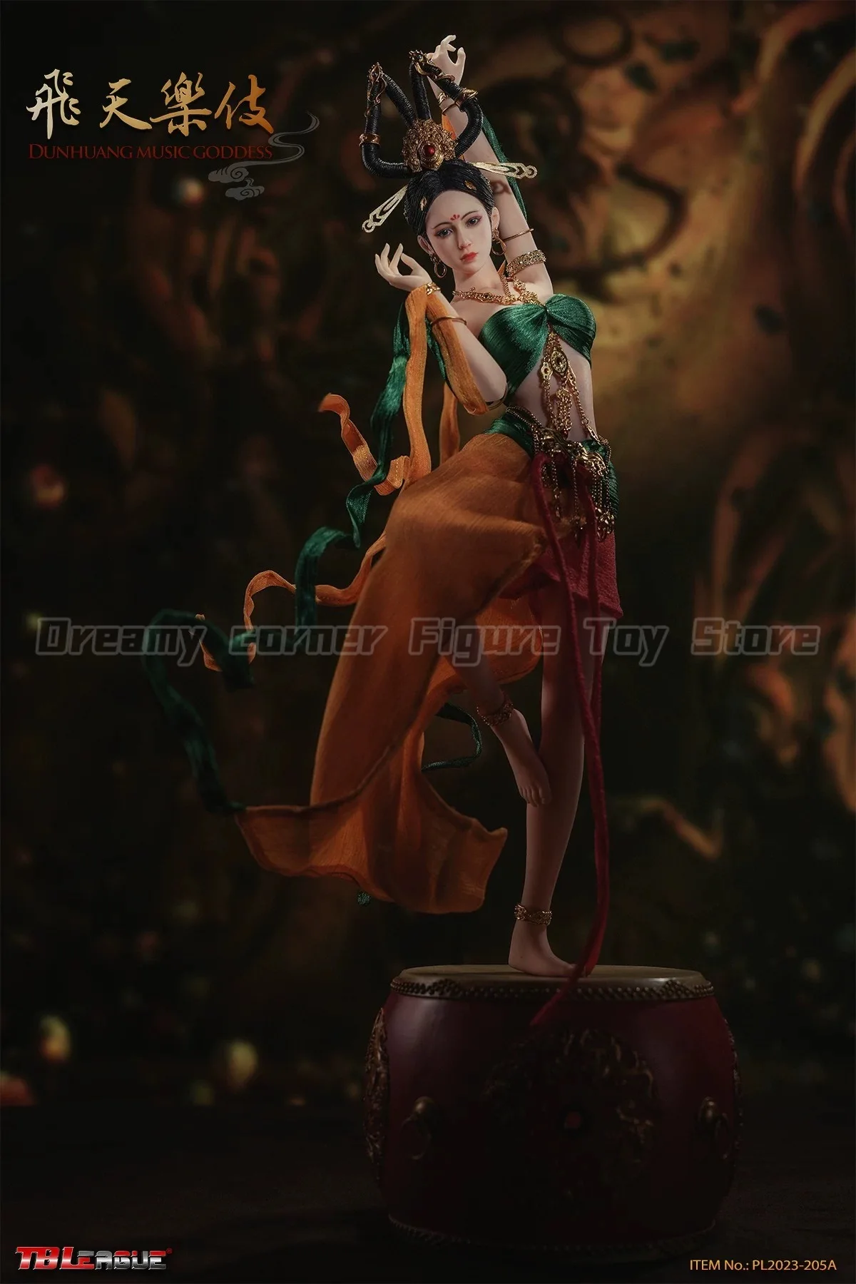 【Op voorraad】Originele TBLeague PL2023-205A PL2023-205B Dunhuang Muziekgodin Rood Blauw 1/6 Action Figure Collection Model Ornament