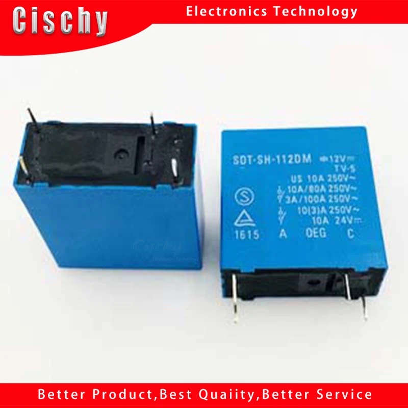 1pcs/lot NEW SDT-SH-112DM SDT-SS-105DM SDT-SH-124DM SDT-SS-124DM 4PINS 10A 12VDC 24VDC  Relay In Stock