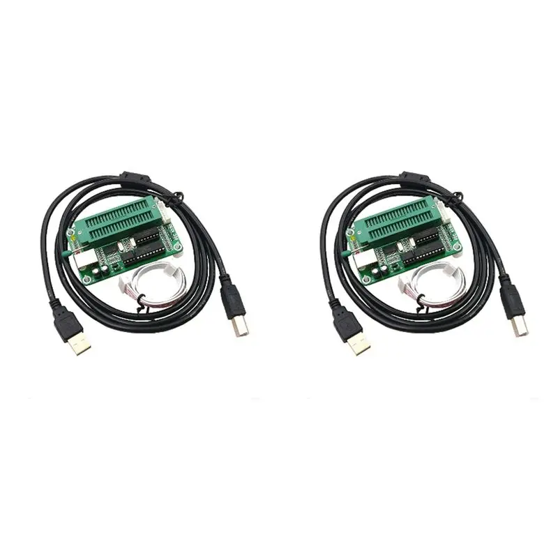 2X PIC K150 Programmer Microchip PIC MCU Microcore Burner USB Downloader With USB Cable