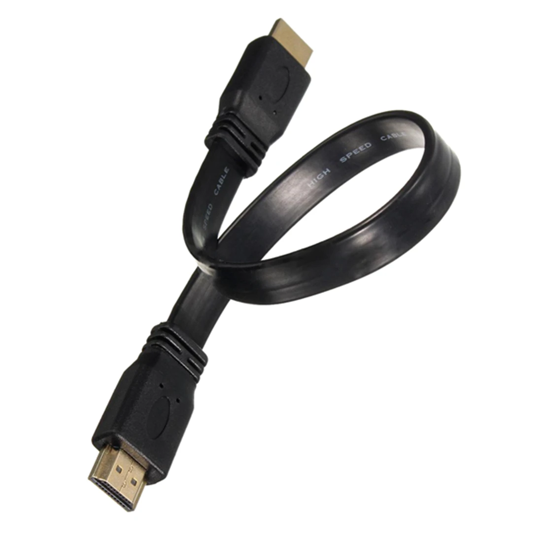 Short Male to Male Plug Flat Cable Cord Full HD for Audio Video HDTV TV