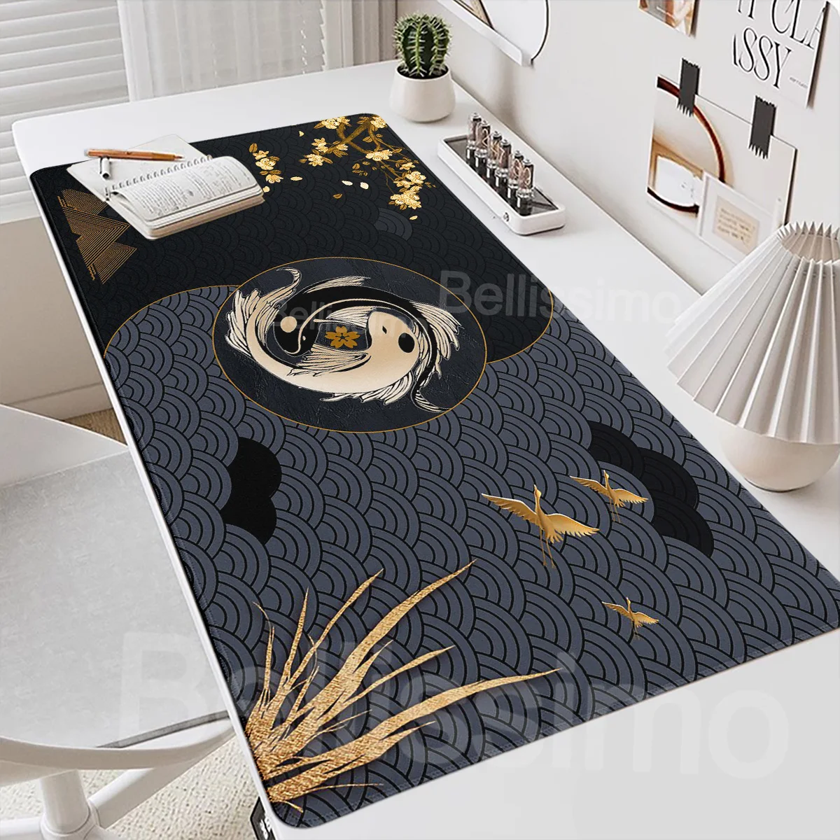 

Yinyang Fish Black and White Gamer Mouse Pad 1000 X 500 Carpet Expansion Pad Large MousepadPC Office Desktop Accessories Fifine