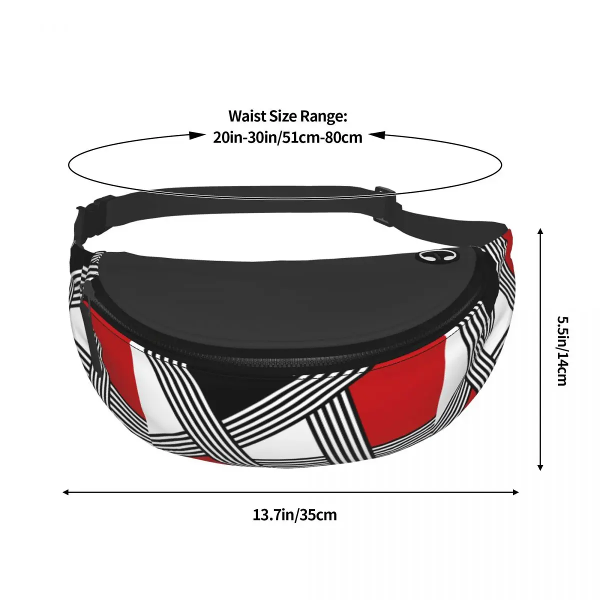 Personalized Geometric Shapes Fantasy Fanny Pack for Men Women Cool Crossbody Waist Bag Cycling Camping Phone Money Pouch