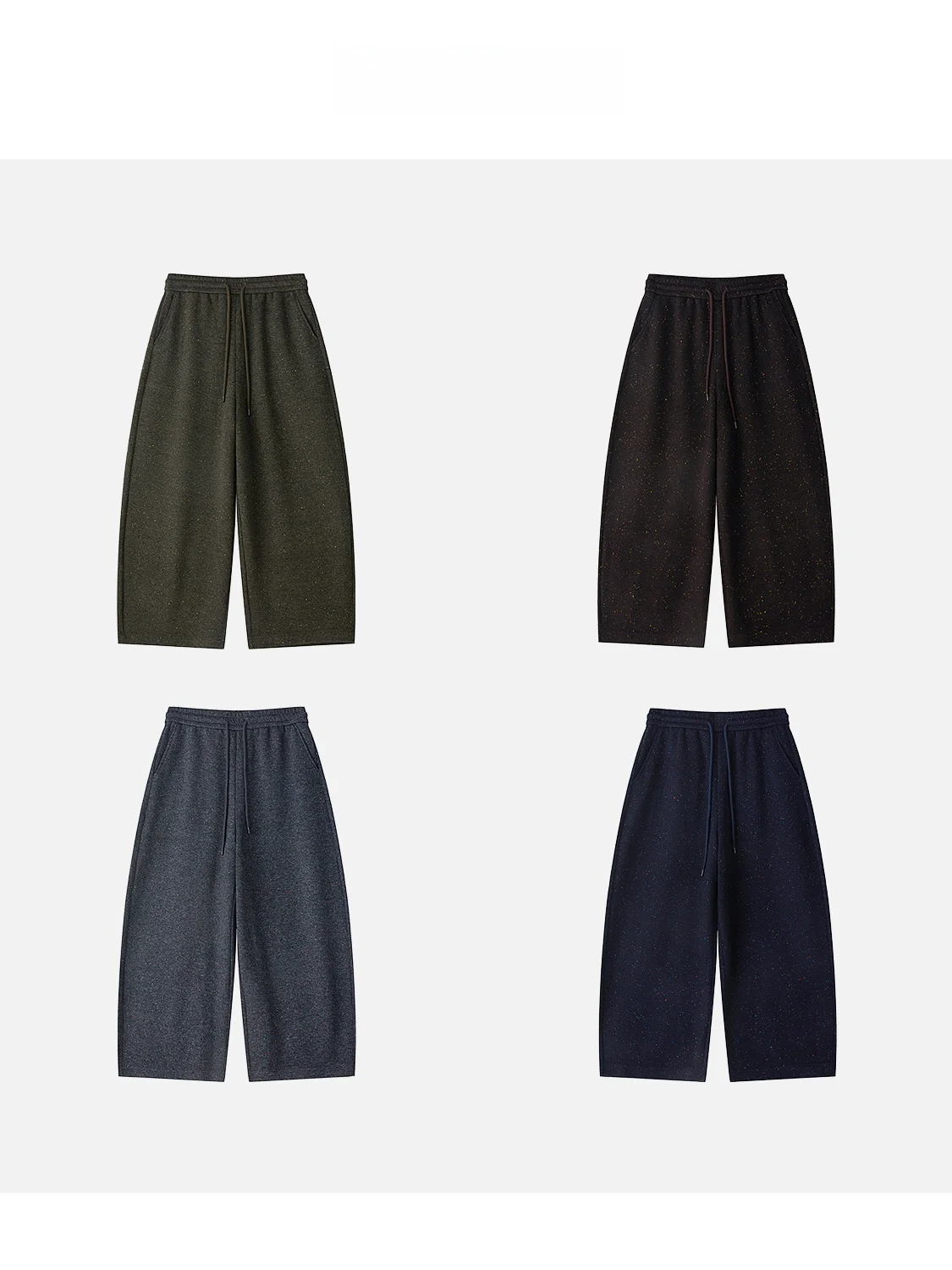 

JINGJING2025 New "Moke Night Broken Star" Winter Casual Loose Wide Leg Pants Elastic Waist Straight Cut Trousers