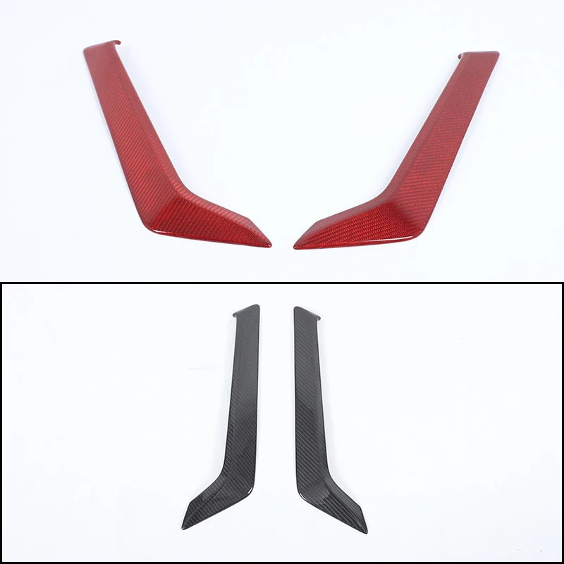 

cheya True carbon fiber Car Front Side Fender Air Vent Intake Spoiler Trim for Infiniti Q60 2016+ Exterior accessories 2 Pcs