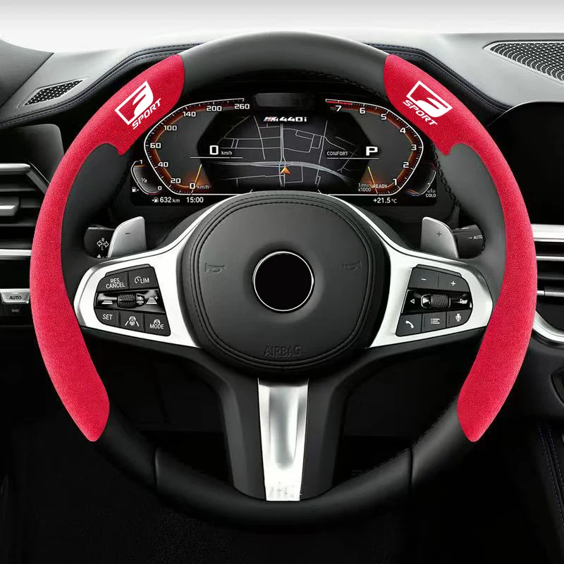 Car Steering Wheel Cover black suede leather for Lexus SPORT F LFA ISF GSF RCF F ct gs nx es if lc ls Car Steering Wheel Cover