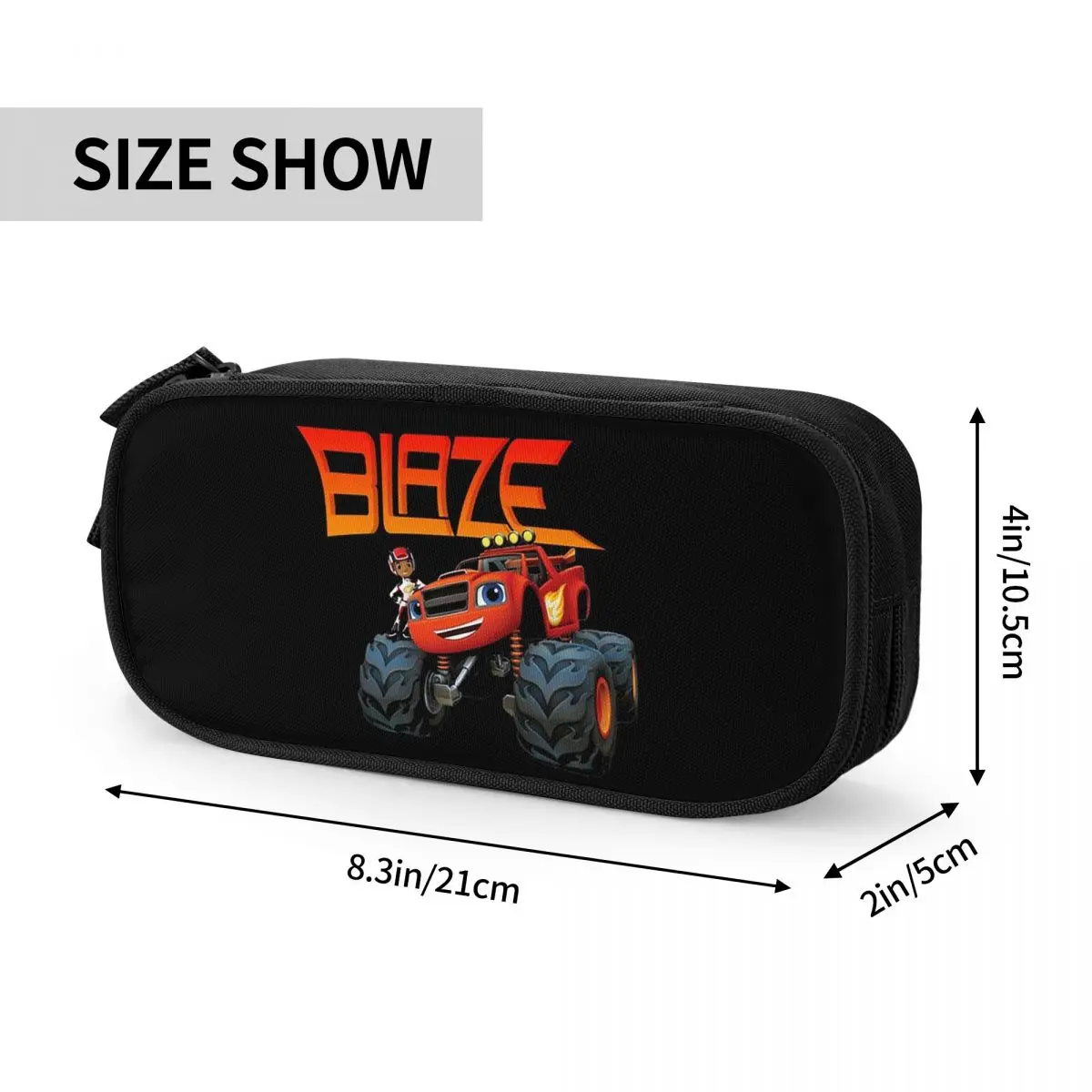 Blaze And The Monster Machines Pencil Cases for Student Gifts Pen Box Pencil Bag Large Storage Pencil Pouch