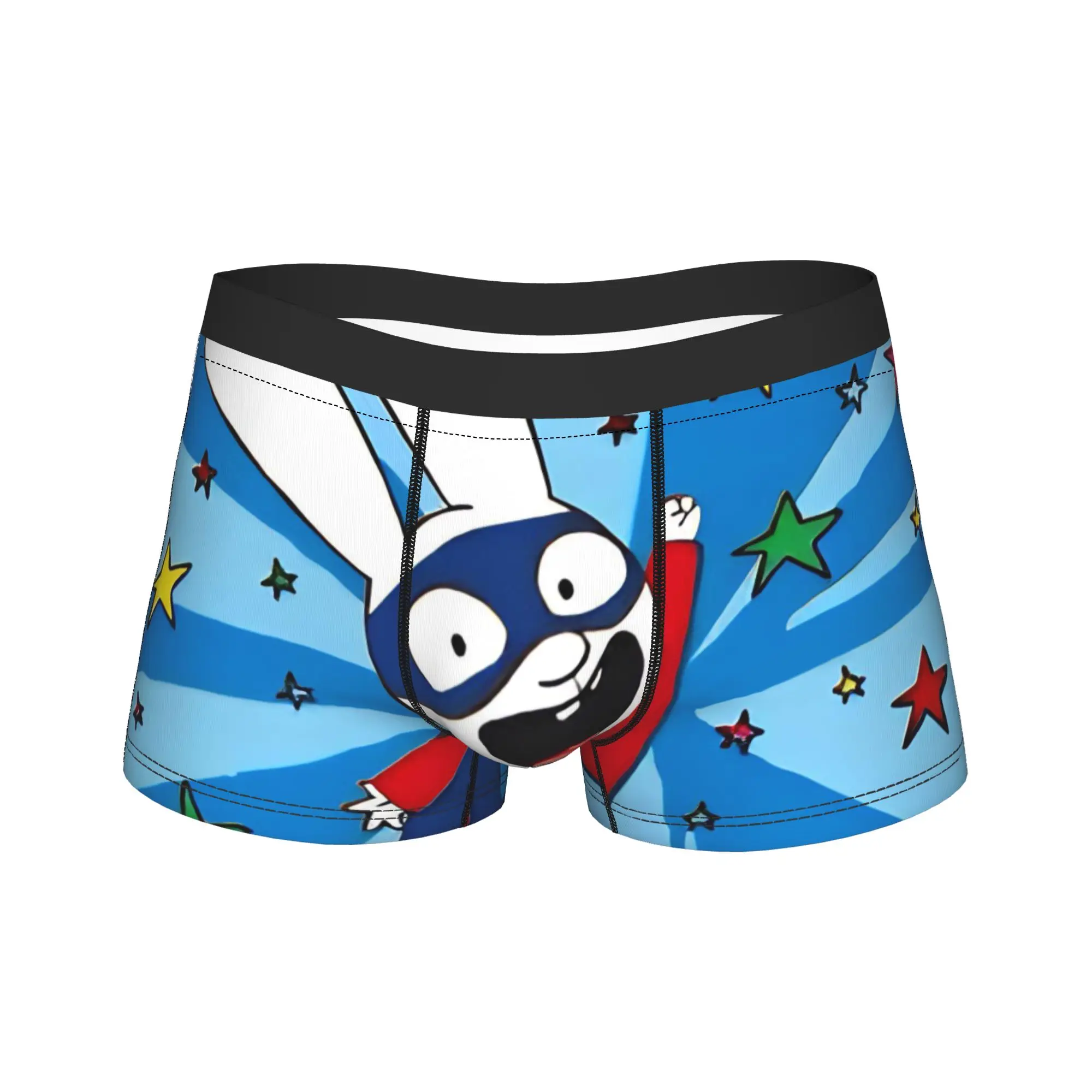 Novelty Boxer Simons Rabbit Shorts Panties Briefs Men Underwear French Cartoon Polyester Underpants for Homme S-XXL