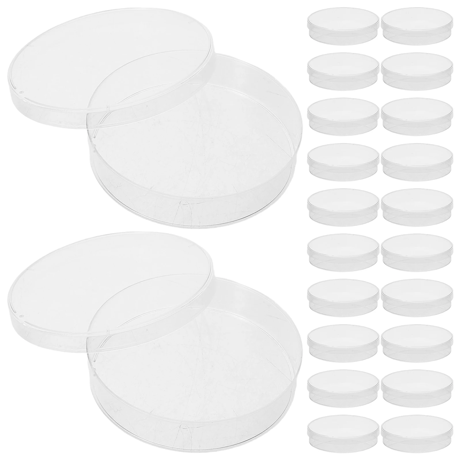 

50 PCS Cell Culture Dish Student Science Project Plates Transparent Plastic Laboratory