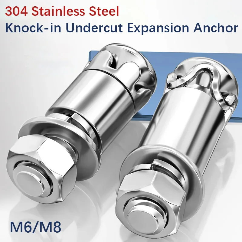 5/10pc 304/201 Stainless Steel Knock-out Back Bolt Screws M6M8 Expansion Seismic Back Bolt Marble Curtain Wall Accessories Bolts