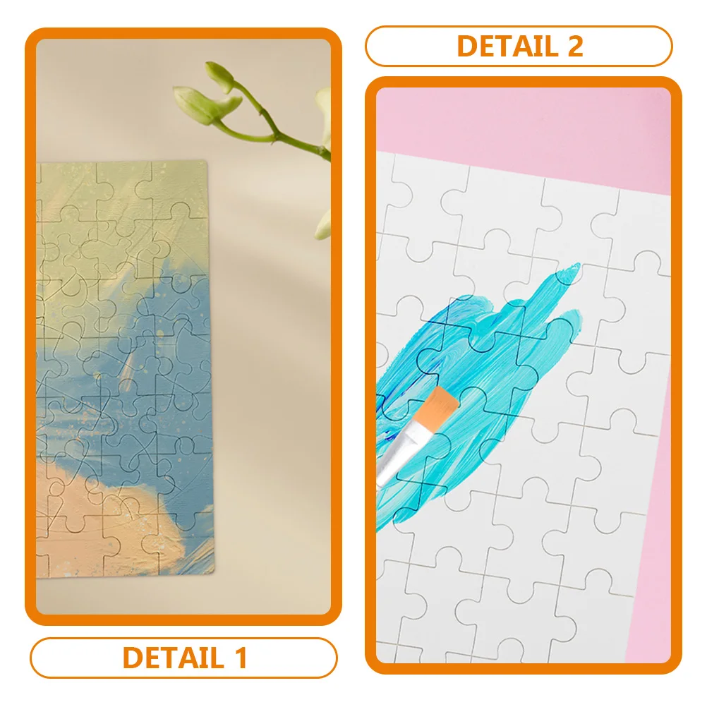 DIY leeres Puzzle, 6 Blatt Sublimation, Holzpuzzle, Rohlinge, Kinderhandwerk, Wärmeübertragung, Puzzleteile für Puzzlespiele