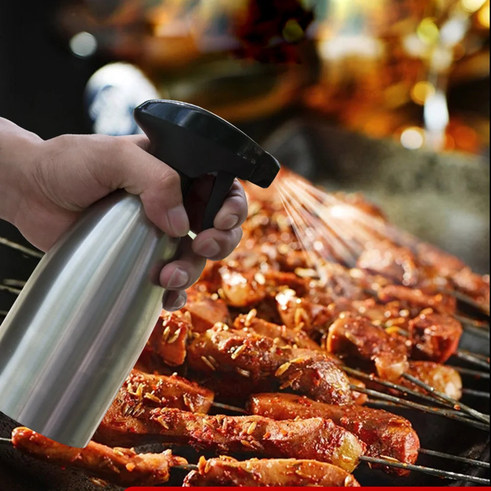 

500Ml Stainless Steel Spray Bottle Food Grade Edible Oil Dispenser Kitchen Grilling Seasoning Bottle Anti-Dust Bacteria Bbq
