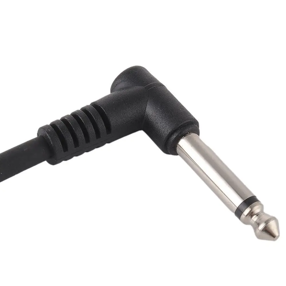 Black Right Angle Universal Audio Connector 15cm Patch Cable Connect Normal 2 Plugs Guitar Pedal Cable Effect Pedal Instrument