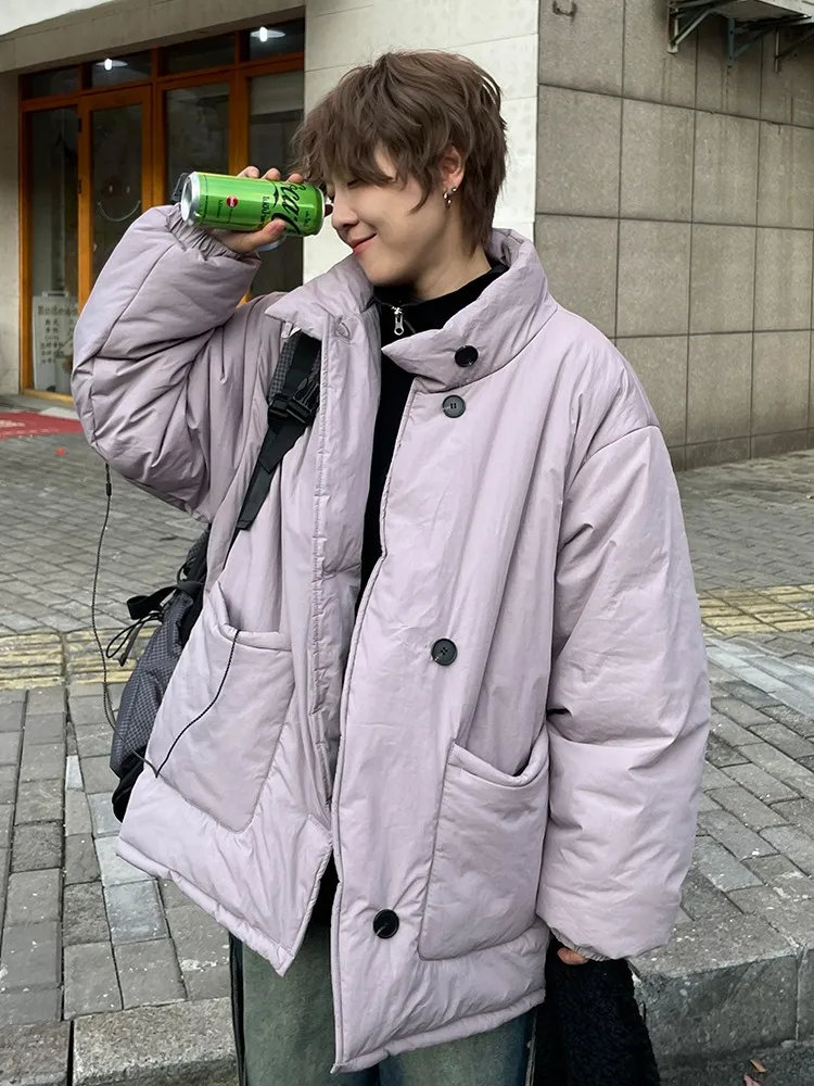 

STILLYOU Original Street Sle Women's Loose Fit Cotton Jaet Stand Collar Thiened Marmallow Puffin Warm Coat