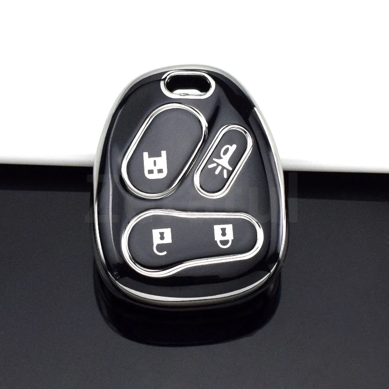 For Chevrolet S10 Silverado Suburban Tahoe for GMC Sierra Sonoma Yukon 3/4 Buttons TPU Car Key Cover Case Auto Rempte Shell Fob