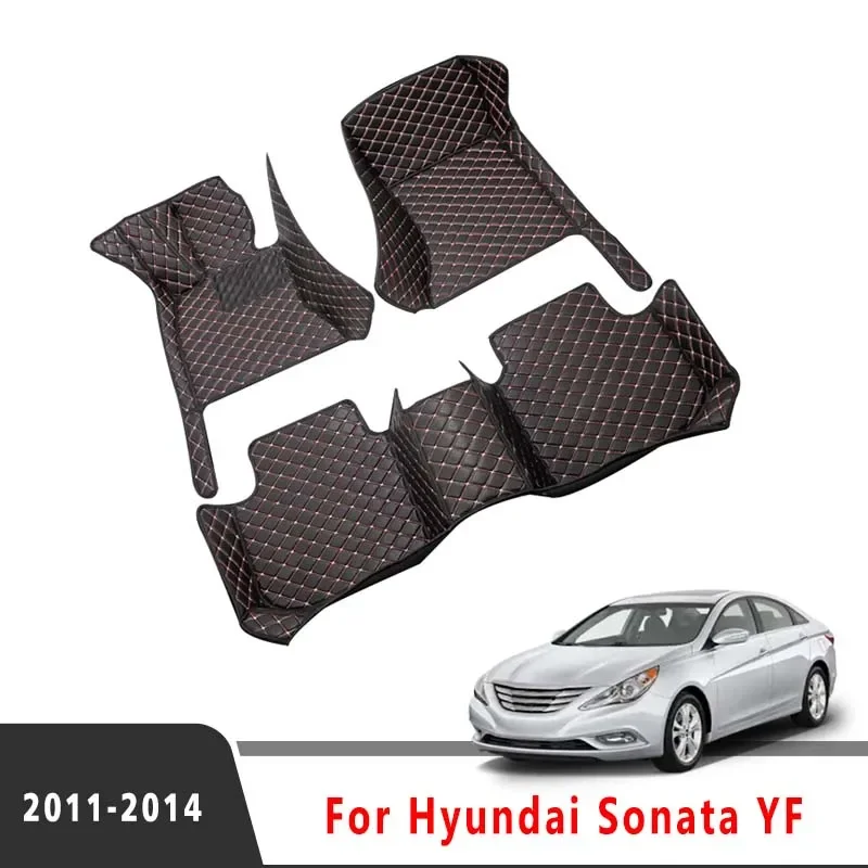 

Car Floor Mats Trunk Carpets For Hyundai Sonata YF 2014 2013 2012 2011 Interior Auto Parts Custom Waterproof Covers Accessories