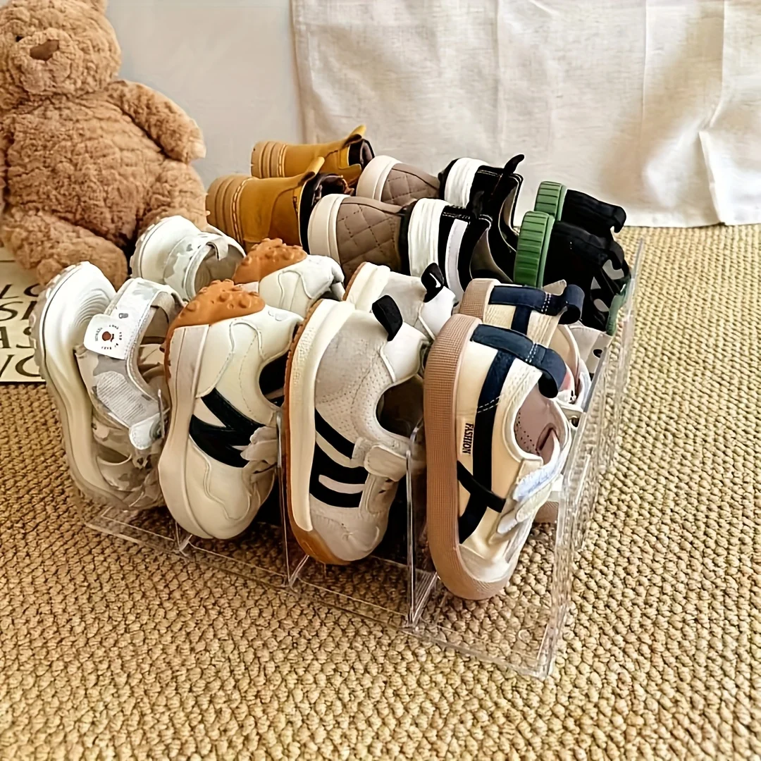 Transparent Plastic Shoe Rack - a Space-Saving,Multi-Layer Freestanding Shoe Cabinet That Requires No Assembly,Home Organization