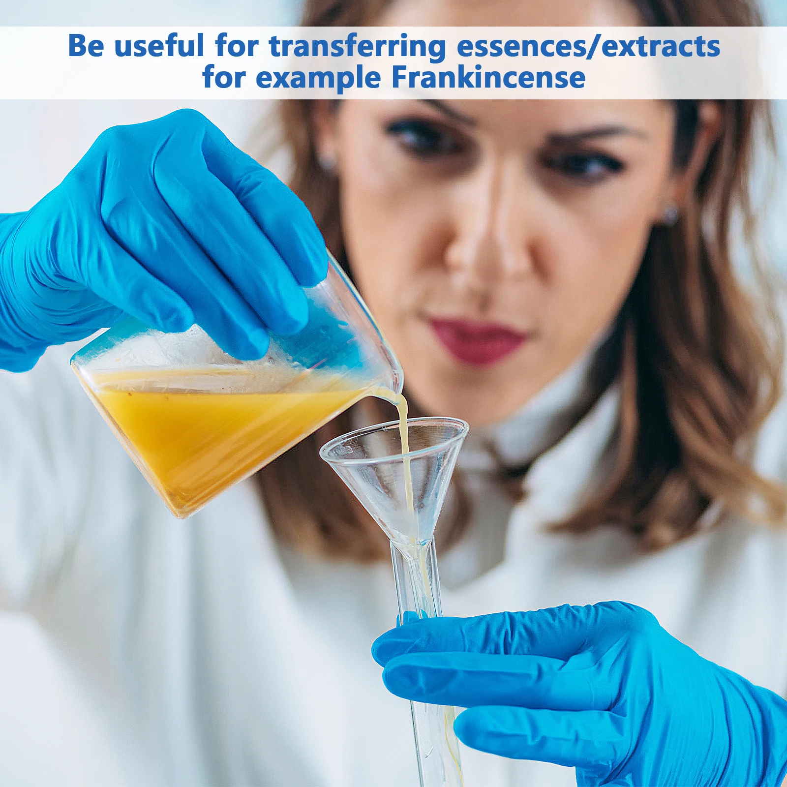 

5Pcs Clear Glass Funnel Feeding Tool High Chemical Resistance for Analytical Chemistry Laboratory Experiments