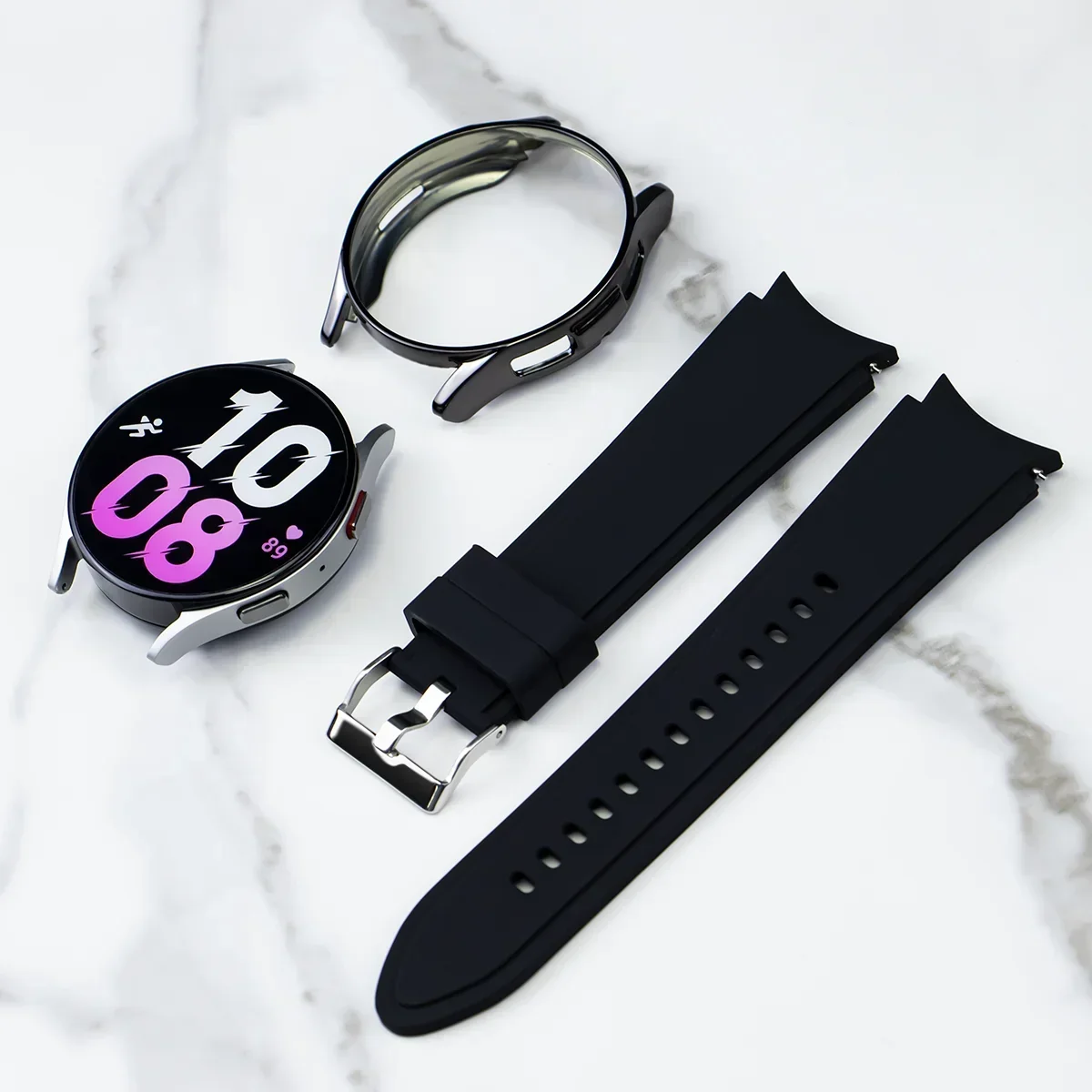 Casing Pop + Tali untuk Jam Tangan Samsung Galaxy 4/5/6 40Mm 44Mm Penutup TPU Lembut Pelindung + Gelang untuk Jam Tangan Galaxy 6 Klasik 43Mm 47Mm S