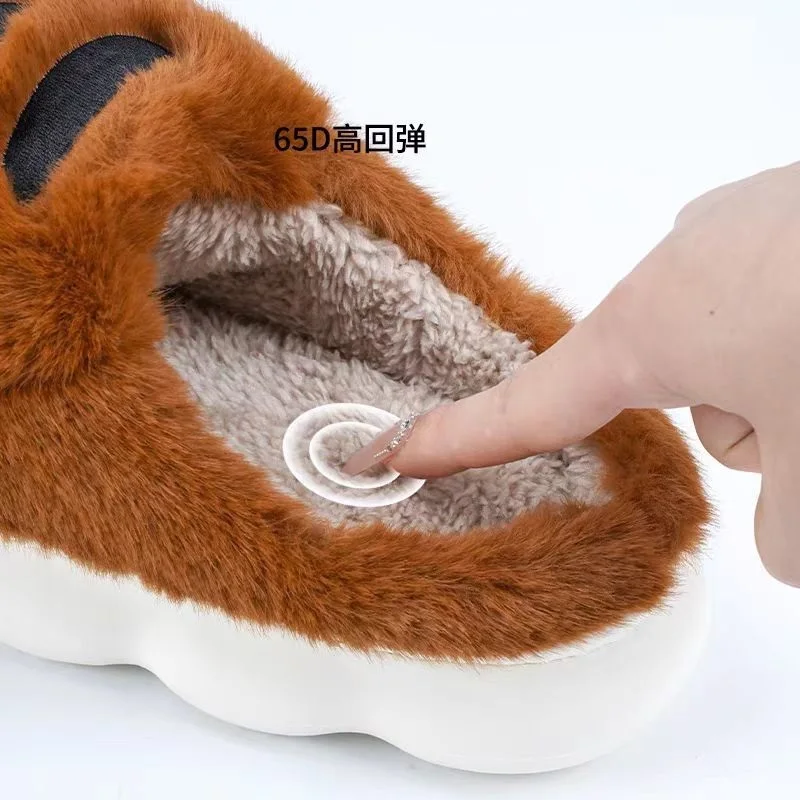 New Fun Tiger Paw Winter Slippers Women Men Warm Furry Slides Shoes Home Slipper Woman Unique Gift Fluffy Animal Claw Slippers