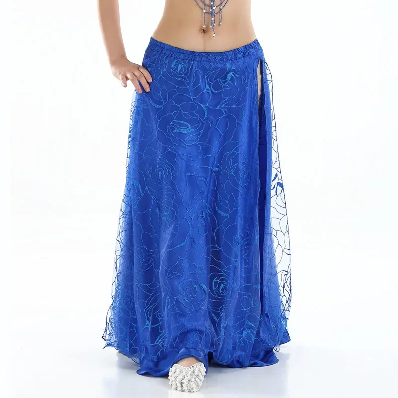 2023 New Belly Dancing Side Pulling Long Satin Skirt lady belly dance skirts Women Sexy Oriental Belly Dance Skirt Professional