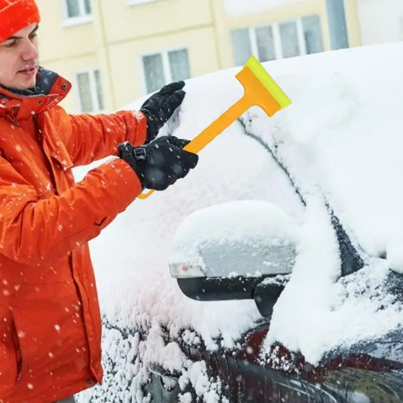 Car Glass Ice Scrapers Handheld Window Snow Removal Shovel for Vehicle Long Handle Car Ice Scrapers for Truck SUV RV Convertible