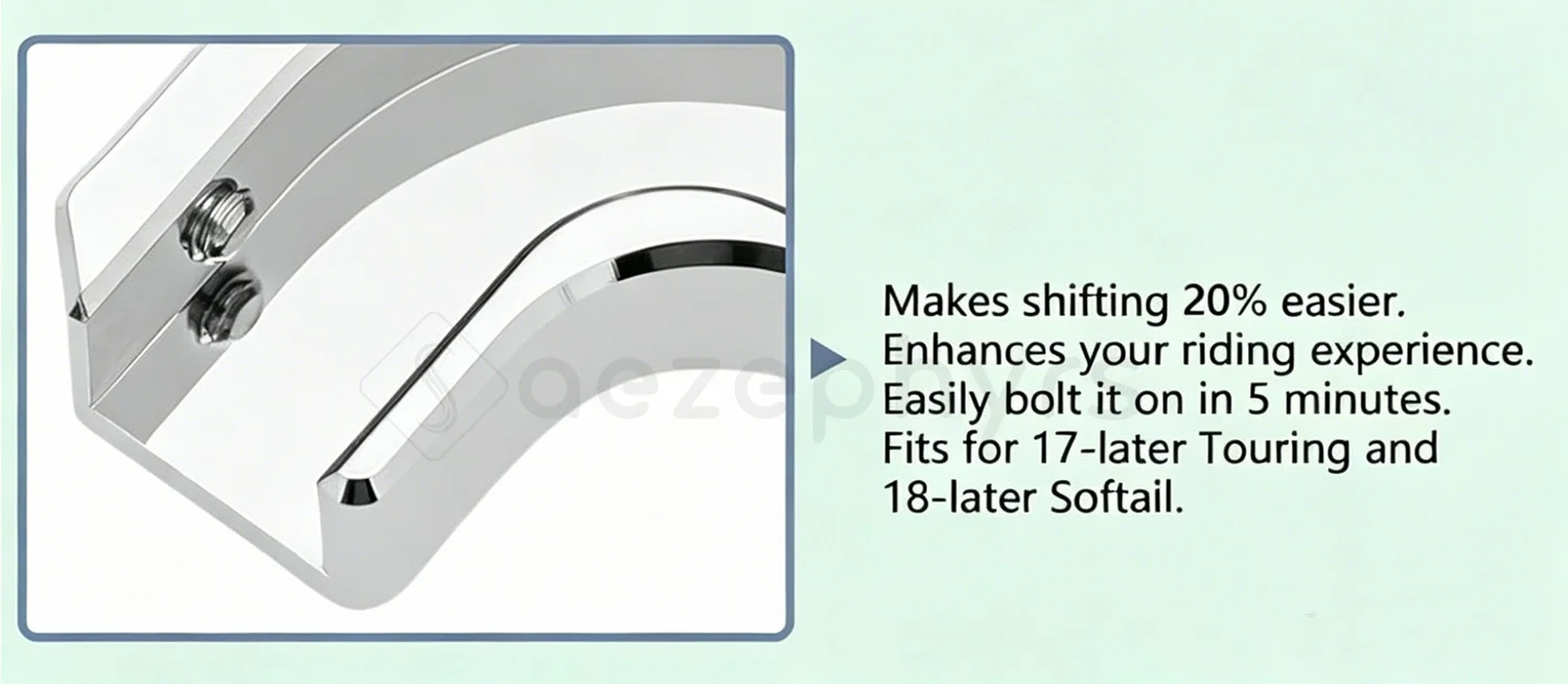 Motorrad-Schaltunterstützung aus Aluminium (EZ Shift) – Getriebe-Booster-Halterung für Harley M8 Touring, Softail, Fat Boy 114, Road King, Electra Glide, Tri Glide (2017–2025) – Detail 18