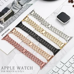 Luxury Diamond Strap For Apple Watch Band Ultra 2 49mm 38 40mm 41 42 44 45mm Stainless Steel Bracelet For iWatch Series 8/7/6/5