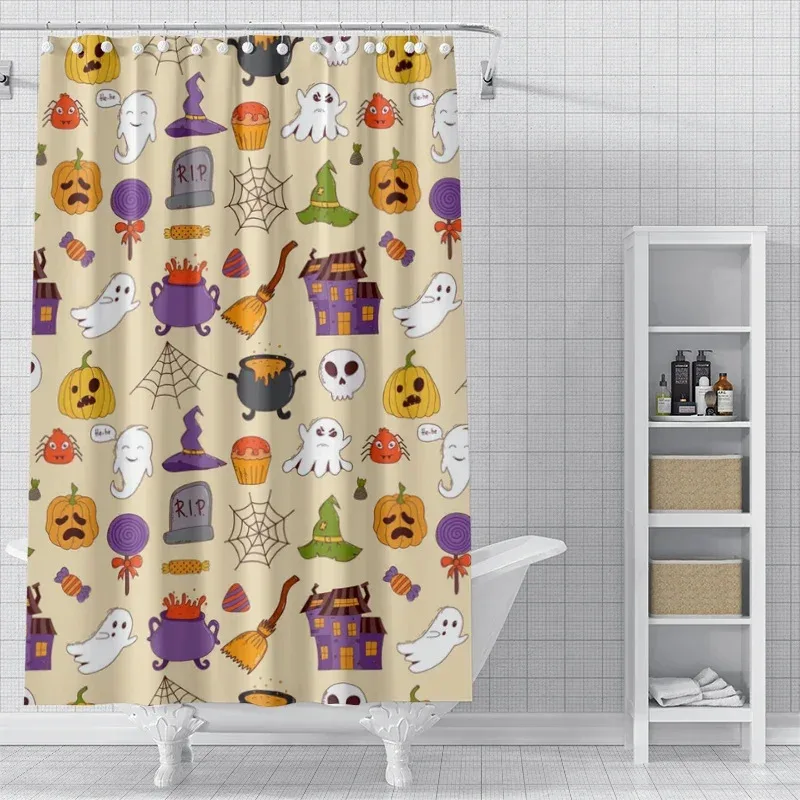 

LXL01Декор для дома, занавески для душа для ванной комнаты, водонепроницаемая ткань для штор, современный скандинавский стиль, гостиная, Хэллоуин, осень6Jm%