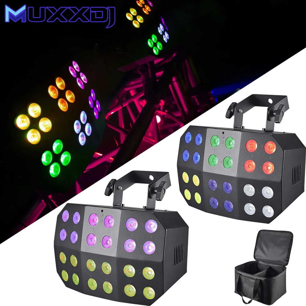

MUXXDJ Новый товар светильники Spider Wash 24*12 Вт RGBWA + УФ светодиодный Wash DJ GIG с питанием от батареи DMX512 для свадебной сцены, мероприятия, бара