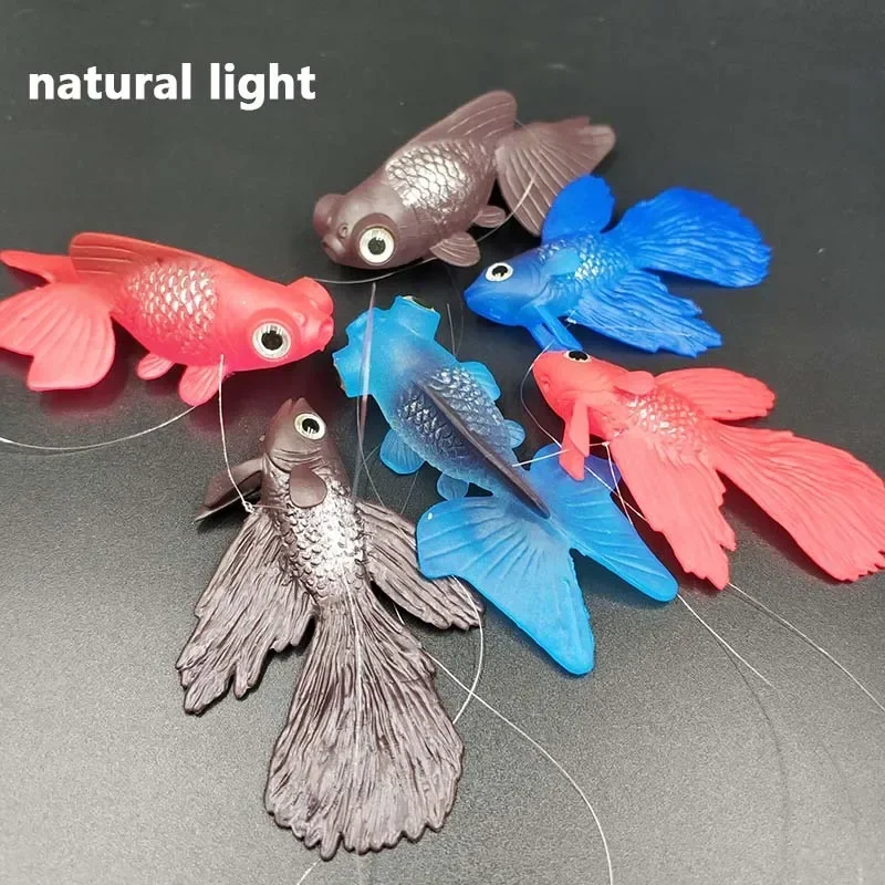 Rubber Tank Decoration Software Artificial Fish Small Goldfish Plastic Fish Sucker Fish Aquarium Decoration