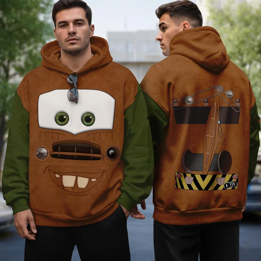 Autumn and Winter Men Lightning Mcqueen All Over Print Hoodie, Disneyland Cars 95 Speed Racer 3D Hoodie Women Hoodie Tops