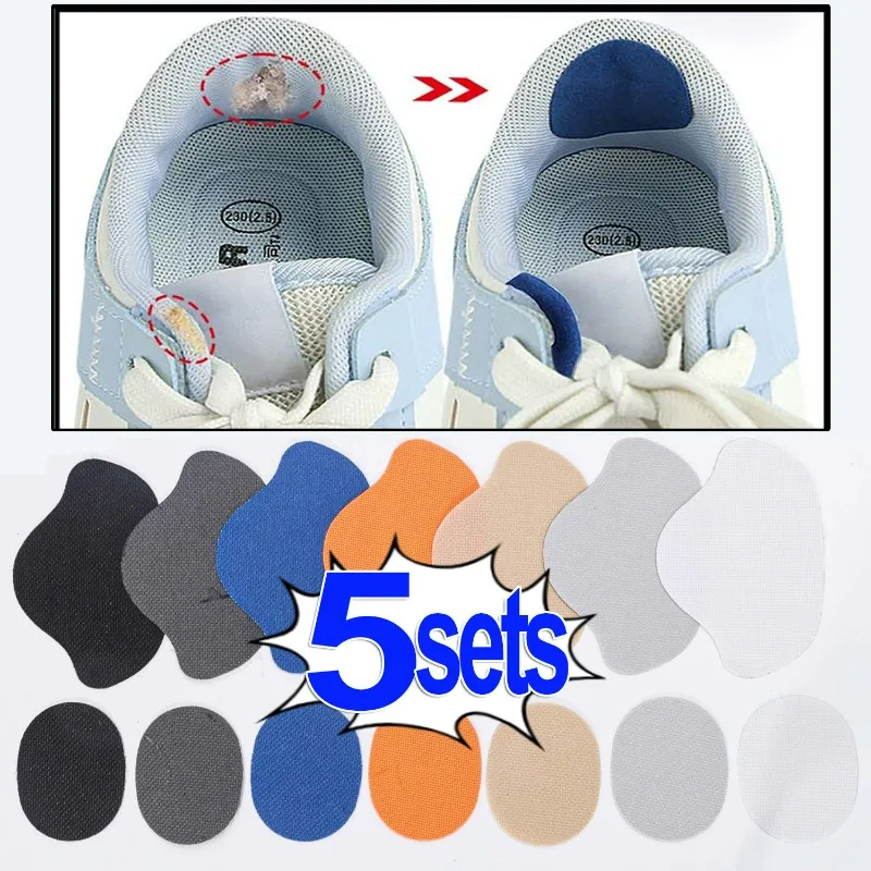 

1-5 комплектов, невидимая нашивка для защиты пятки обуви, водостойкий клей для кожаных кроссовок, ботинок, ремонтных наклеек на боковую пятку, без остатков