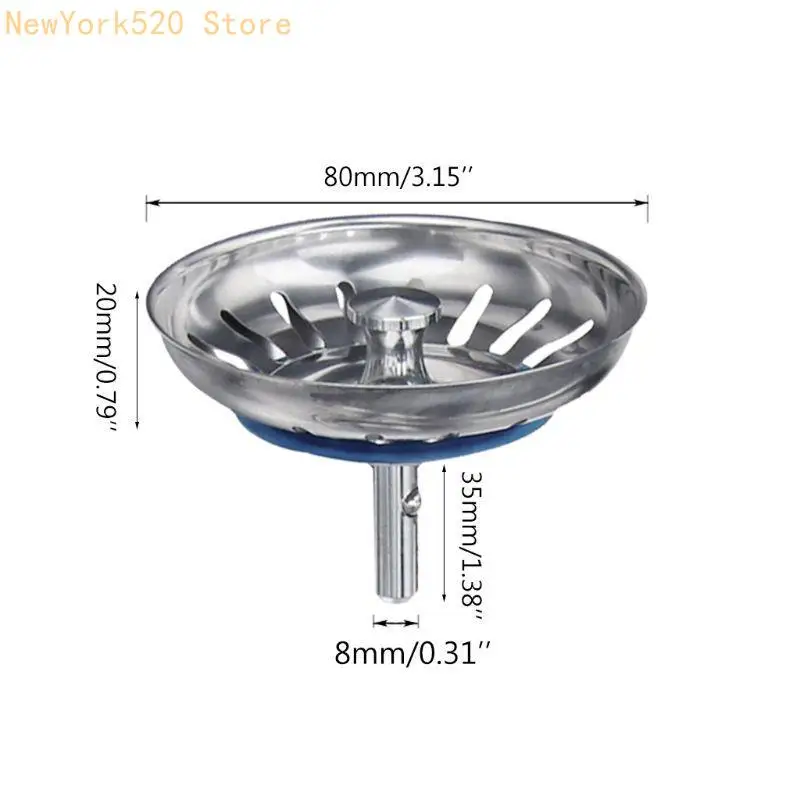 Shower Hair Catcher Round Drain Cover Floor Drain Strainers Anti-Clogging N84C
