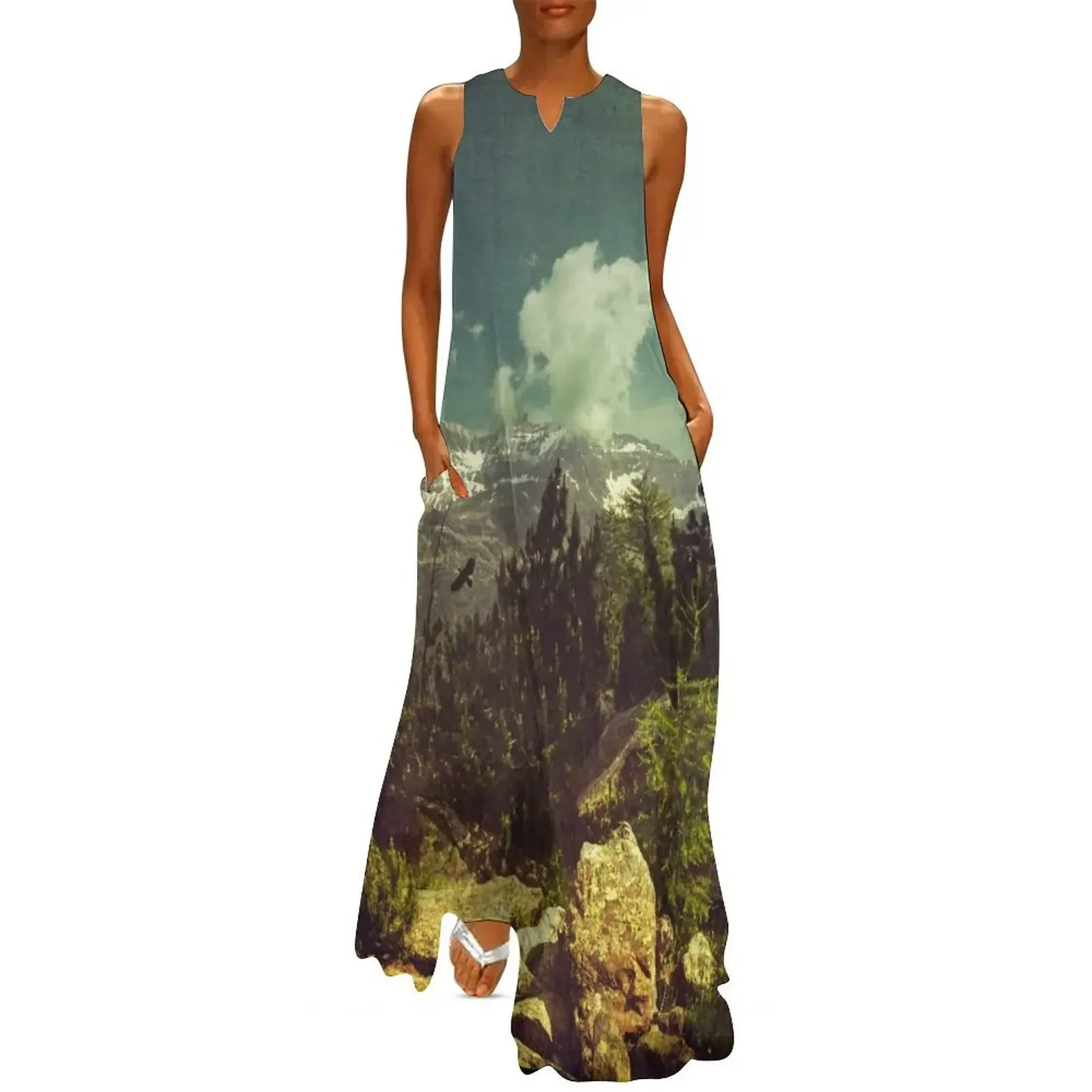 

Italian Mountains Long Dress Aesthetic clothing women formal occasion dresses summer dress korean women birthday dress