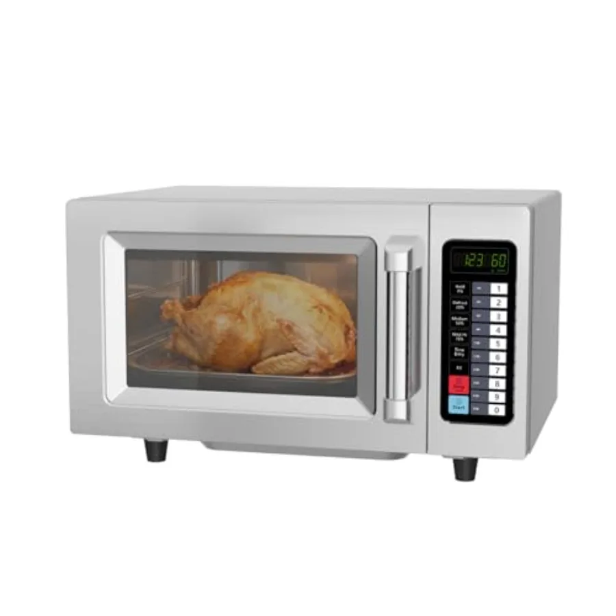Commercial Countertop Microwave Oven 25L with 10 Programmable Memory Menus 5 Power Levels 3 Stage Cooking Touch Screen Control