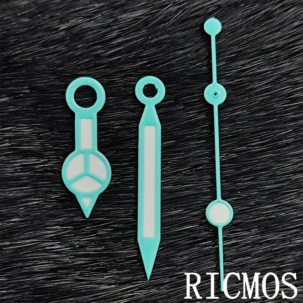 Watch Hands Turquoise color Green Luminous hands Fit NH35 NH36 Miyota 8215 DG 2813 ETA 2824 ST2130 Movement Replacement Parts