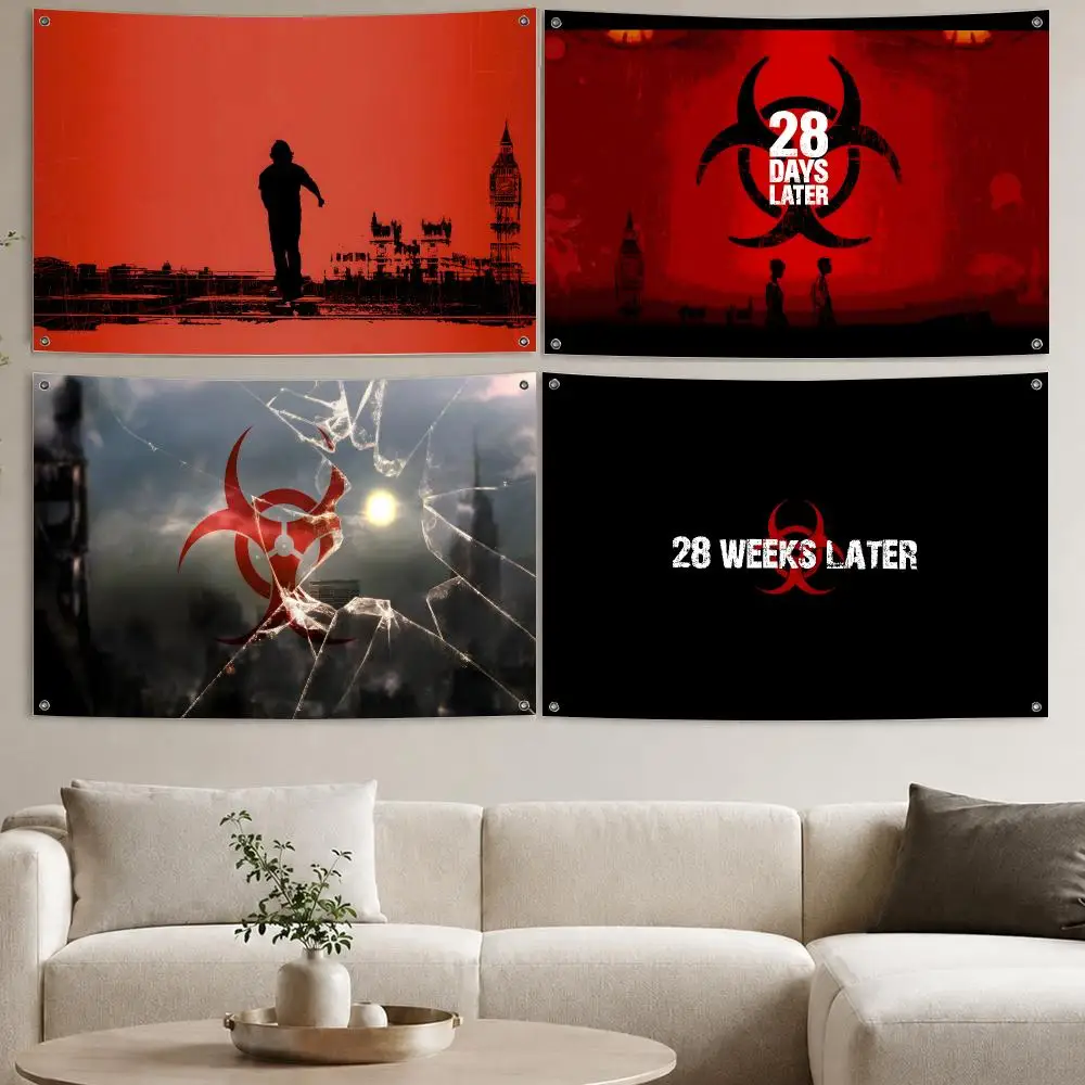 28 Later Days Flags Aesthetic Wall Tapestry Printed Wall Hanging Living Room Party Outdoor Decor