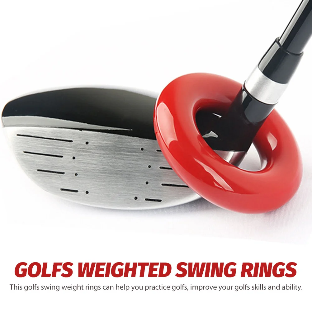 

2Pcs Golfing Weighted Practice Rings Iron Material Scratch Resistant Improve Golf Skills Portable Gift Golfing Weighted Ring