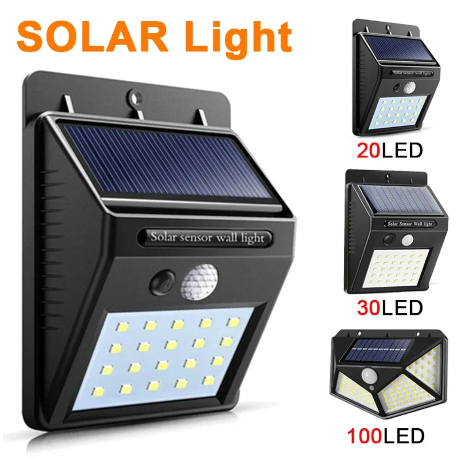 Solar Light PIR Motion Sensor Wall Lights Waterproof Outdoor Solar Lamp Wireless Solar Powered Street Light  Garden Decor