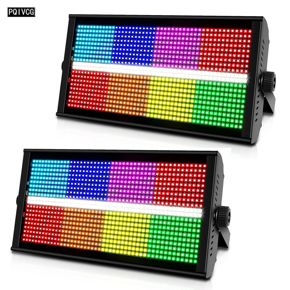 

2Pcs 200w RGBW Strobe Light 960LED 8-segment Strobe Effect Full Color Stage Light For Bar, DJ, Concert, Wedding, Birthday Party