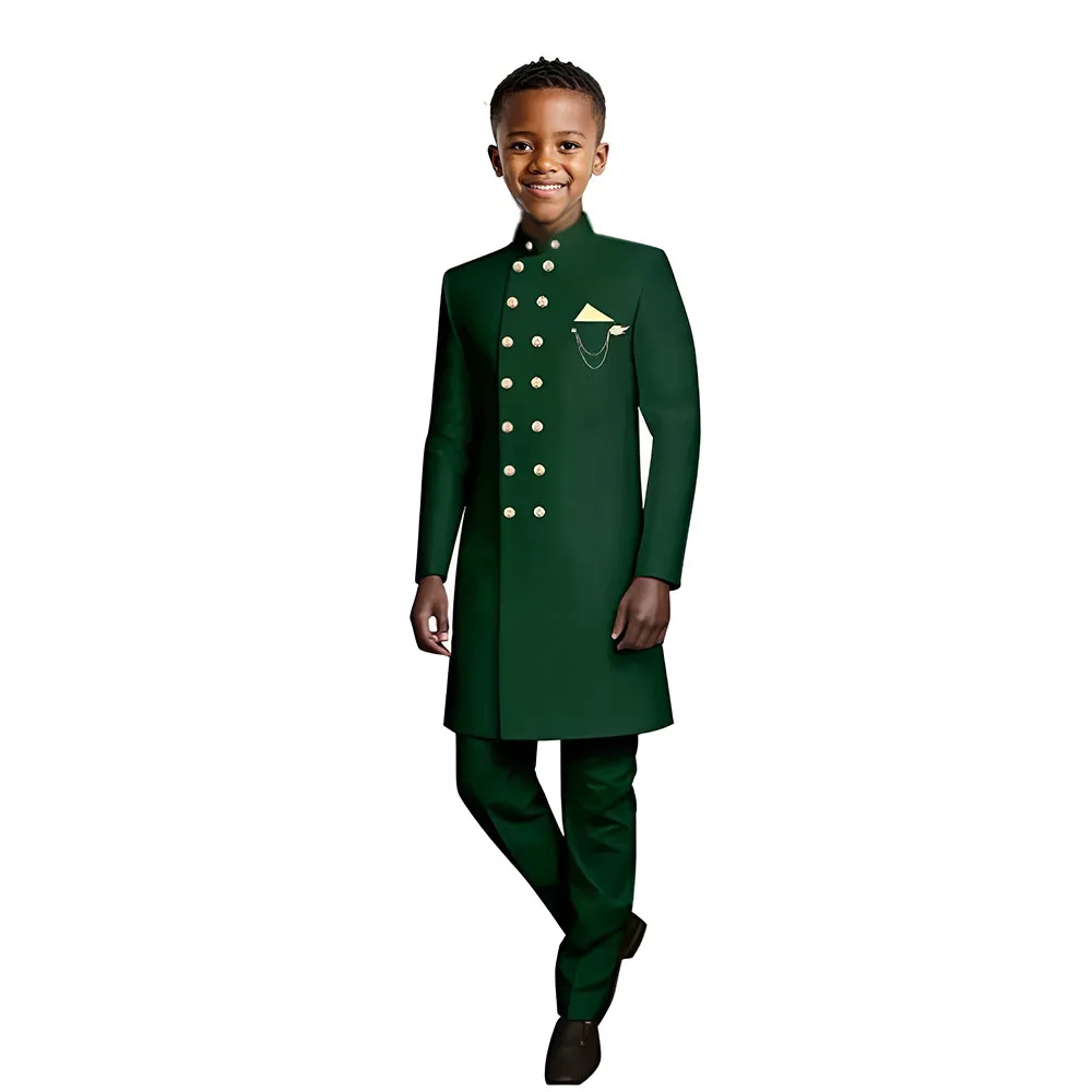 Coat Pants 2 Piece Suit Set Luxury Boy Wedding Dress Party High End Custom Slim Fit Lapel Blazer Jacket Boy Suit Trousers