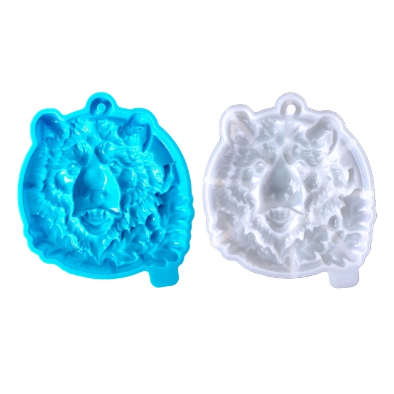 Bear Heads Keychain Mold Unique Key Chains Bag Pendant Resin Casting Mould DIY Silicone Molds for Craft Lovers