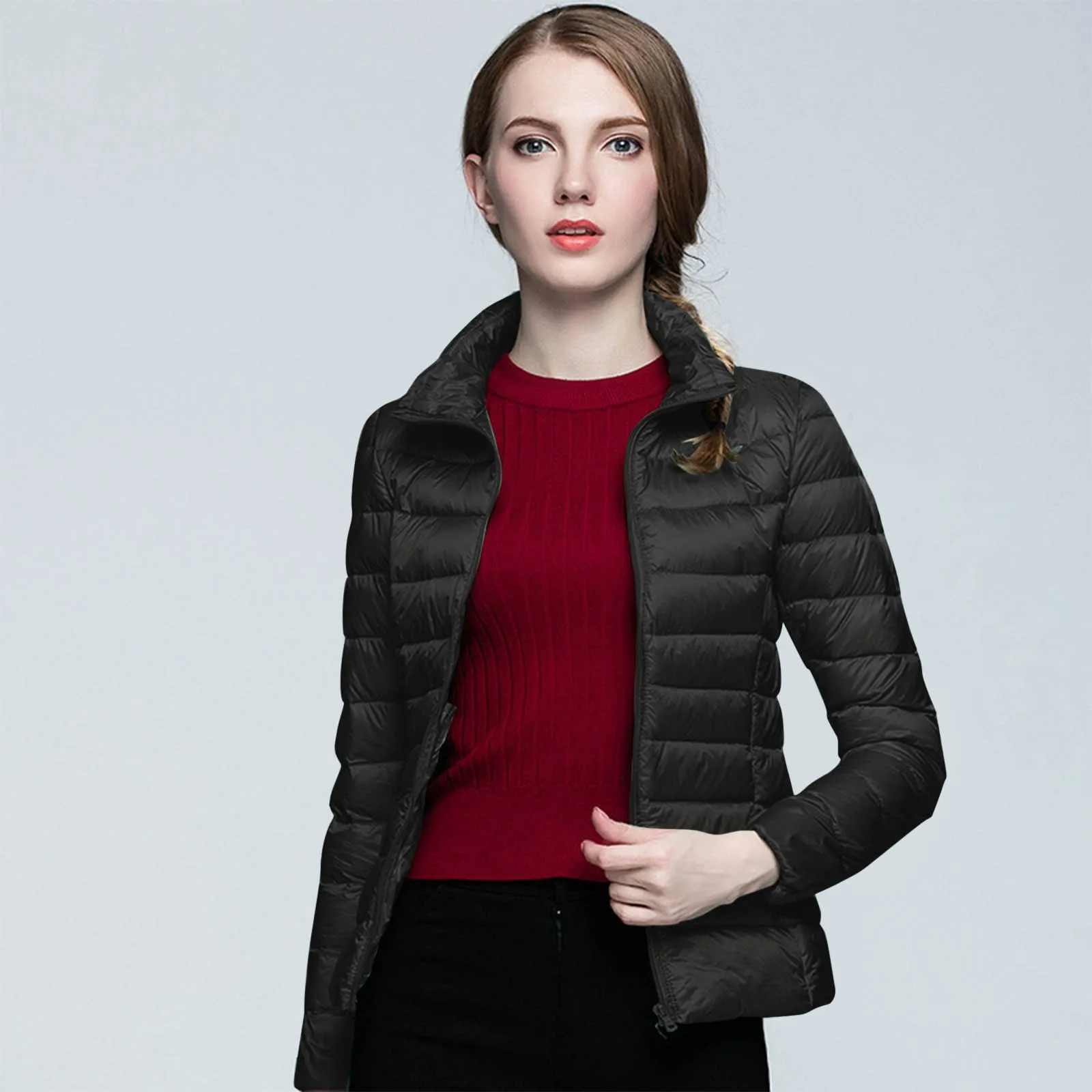 Women Winter Coat 2024 New Ultra Light White Duck Down Jacket Slim Women Autumn Puffer Jacket Portable Windproof Down Coat