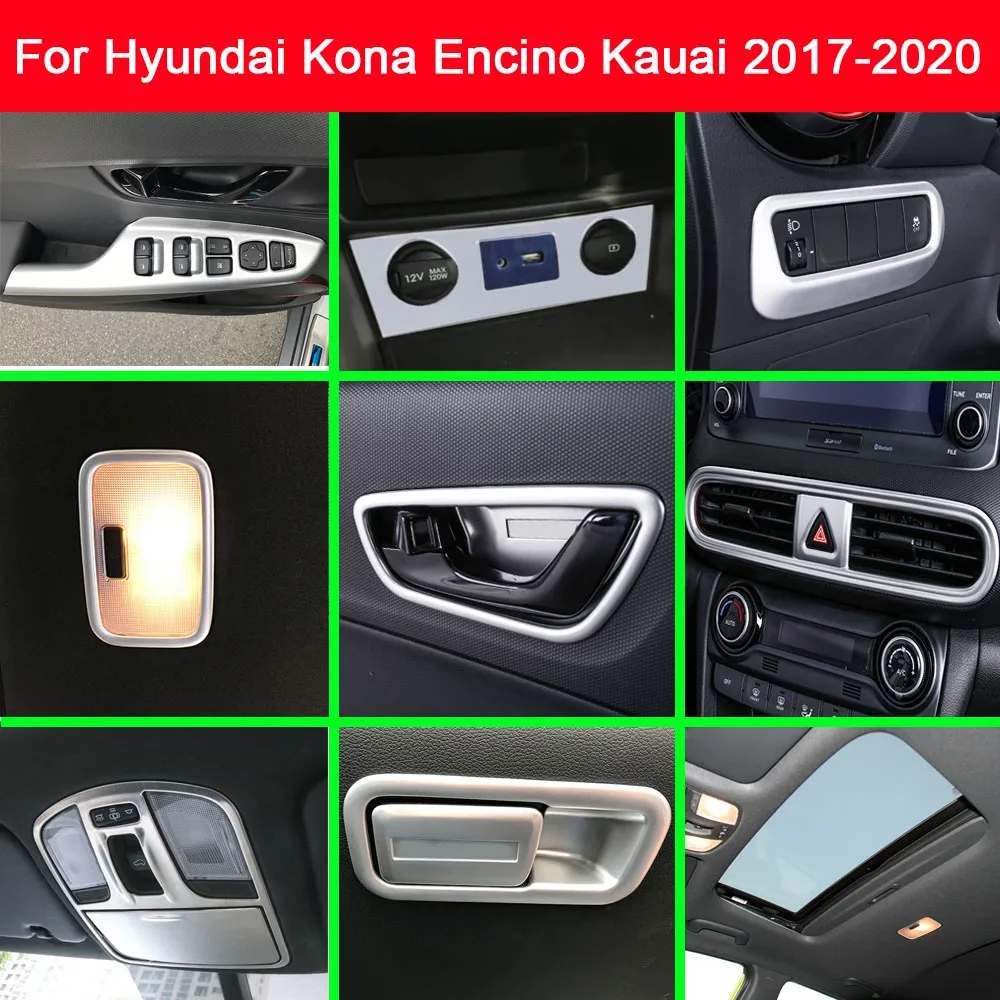 Headlight Adjustment Switch Button Cover Condition Outlet Vent Trim Frame For Hyundai Kona Encino Kauai 2017 2018 2019 2020 2021