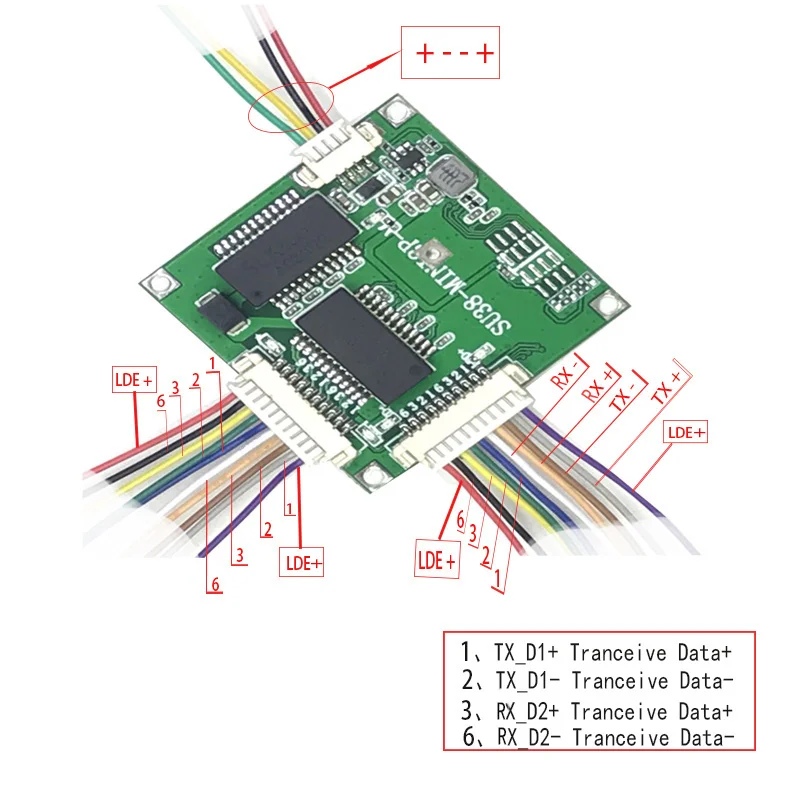 Mini modulo PBCswitch modulo PBC OEM mini siz e 8 porte switch di rete scheda Pcb modulo switch mini ethernet 10/100Mbps OEM/ODM