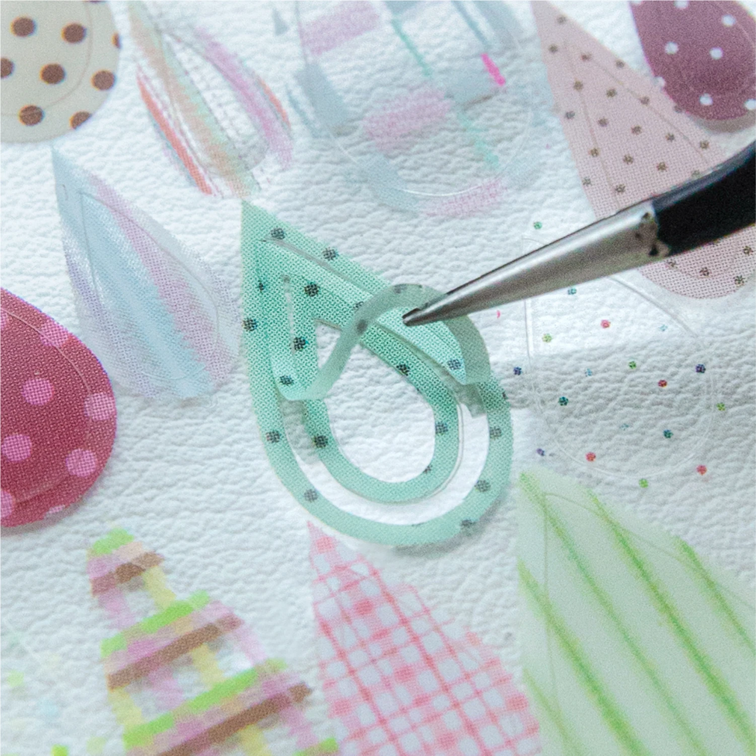 2m/Roll Colorful Raindrop Coffee Theme PET Tape Journal Decorative Adhesive Masking Tape Scrapbooking Diary Stationery stickers